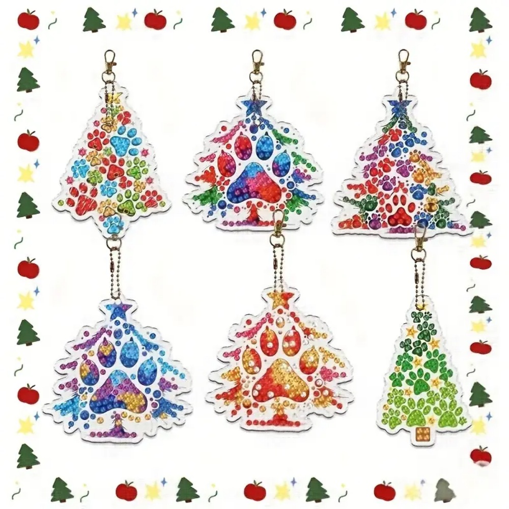 Resin Art Pen - 6pcs/Set DIY Christmas Tree Pattern Diamond