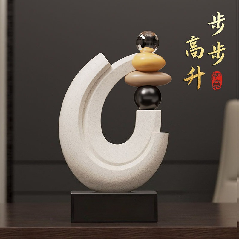 Resin Art For Anniversary Gift - Home Decor Lucky Stone Statue Desktop