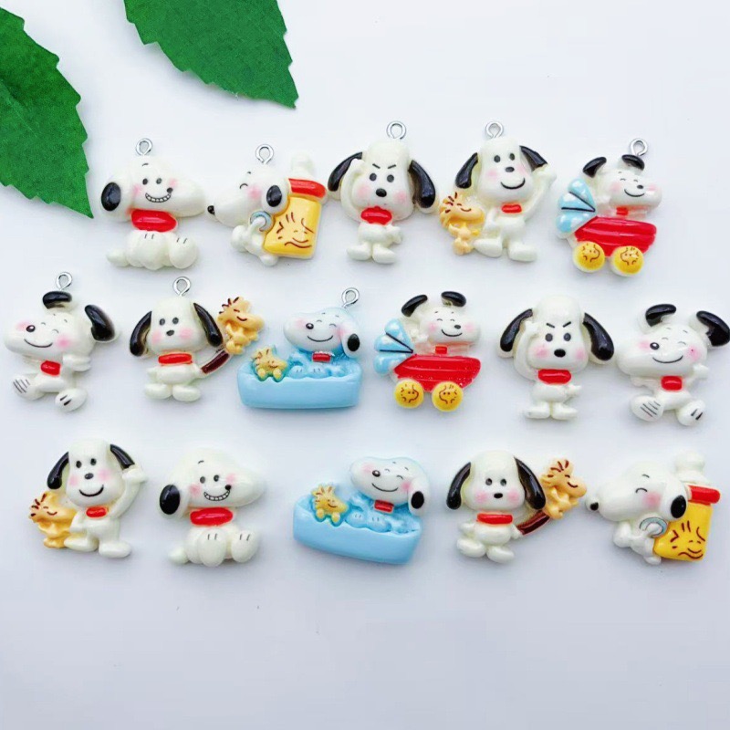 Resin Art Materials Kit - 12pcs resin cartoon dog pendant, DIY