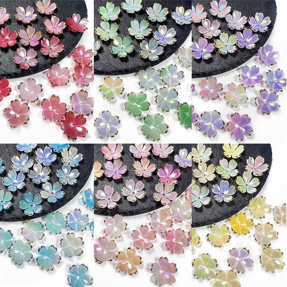 Resin Art Materials Kit - 50pcs/lot 19mm Acrylic Cherry Blossoms Flower