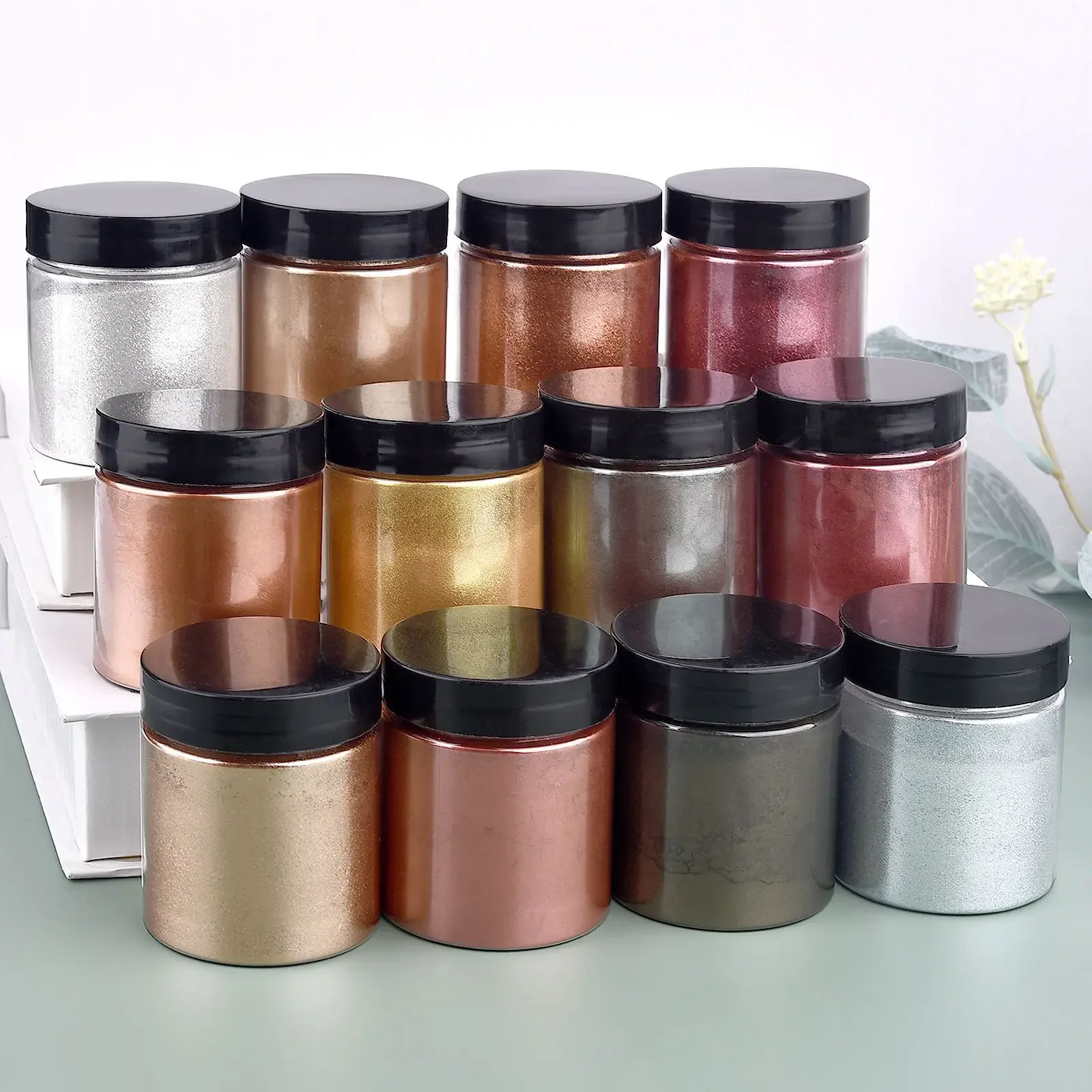 50g/Bottle Metallic Glitter Po - đánh giá và giá Glitter Powder Resin