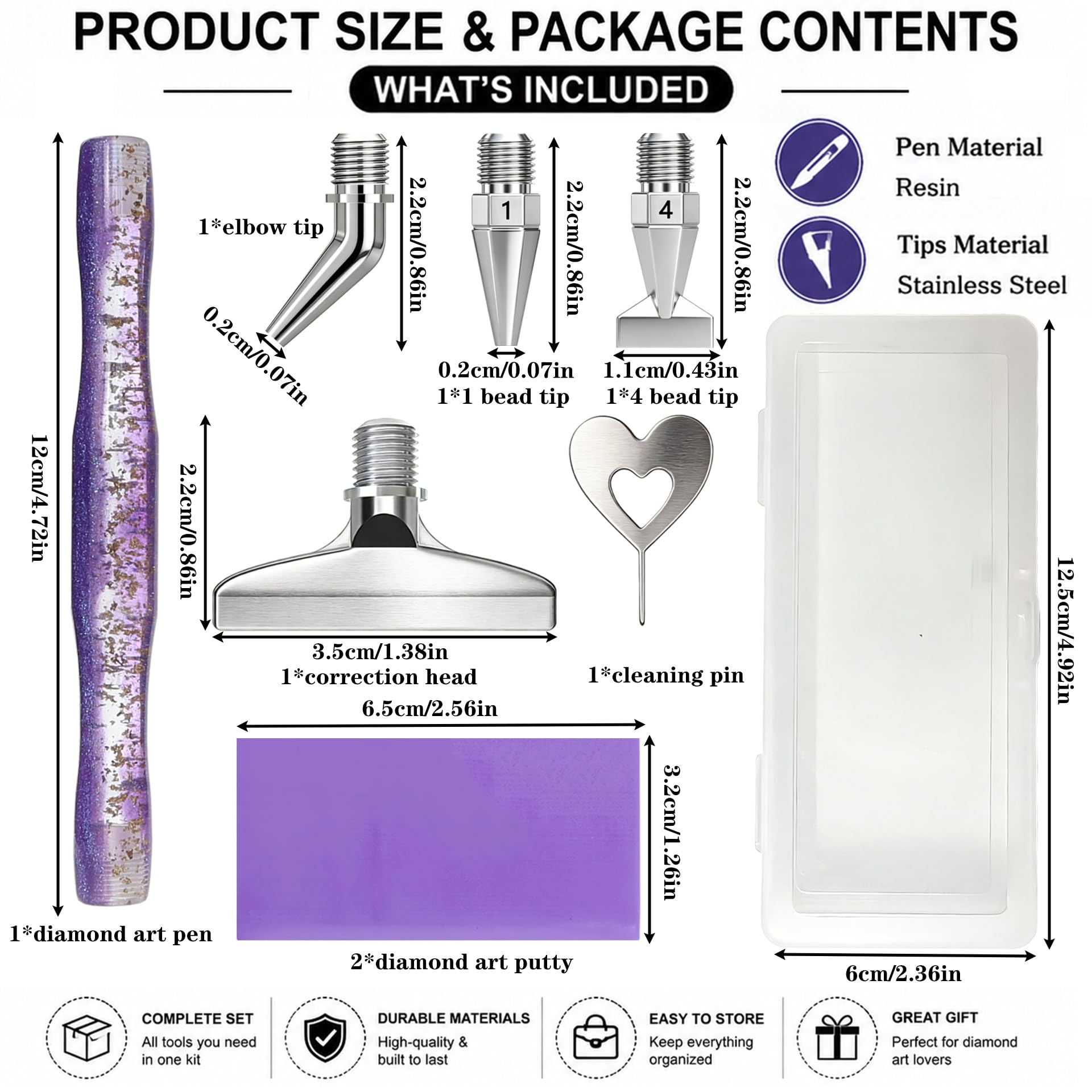 Diamond painting art pen, with - đánh giá và giá Resin Art Pen