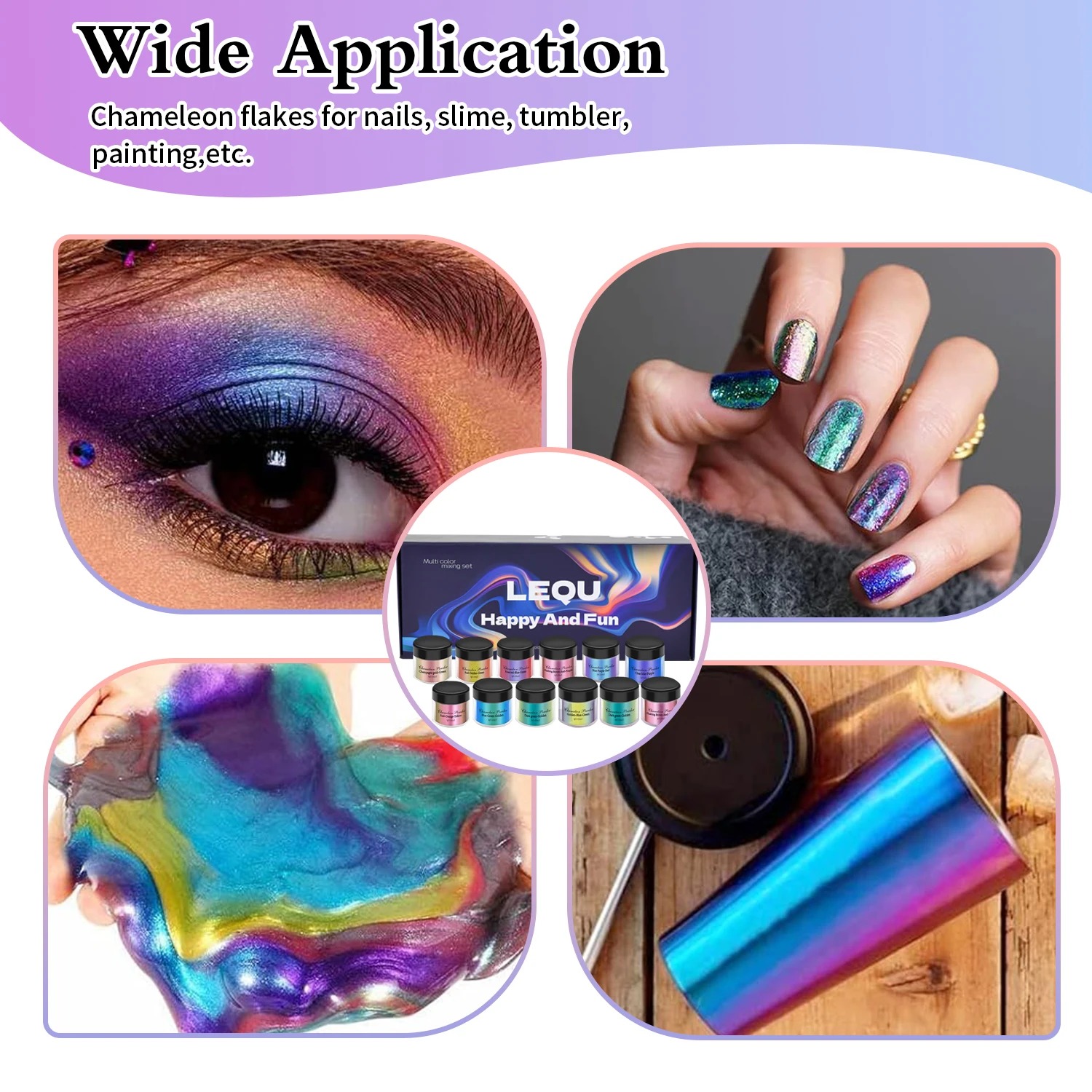 A set of chameleon pink nail c - đánh giá và giá Glitter Powder Resin
