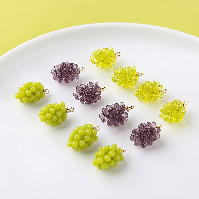 6pcs Cute Little Grapes Resin  - đánh giá và giá Resin Art Materials Kit