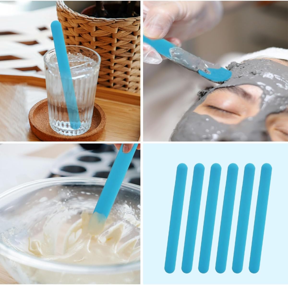 4PCS Silicone Stir Sticks, Reu - đánh giá và giá Glitter Powder Resin