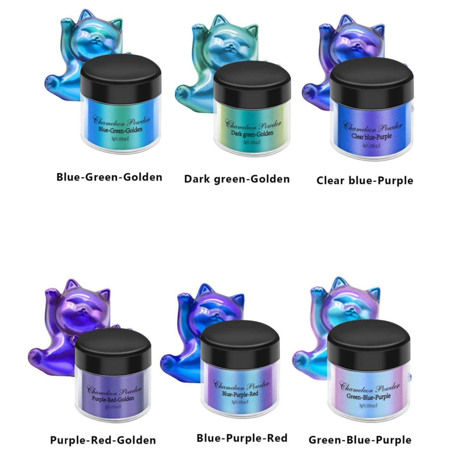3g/Bottle Magic Mirror Powder  - đánh giá và giá Glitter Powder Resin