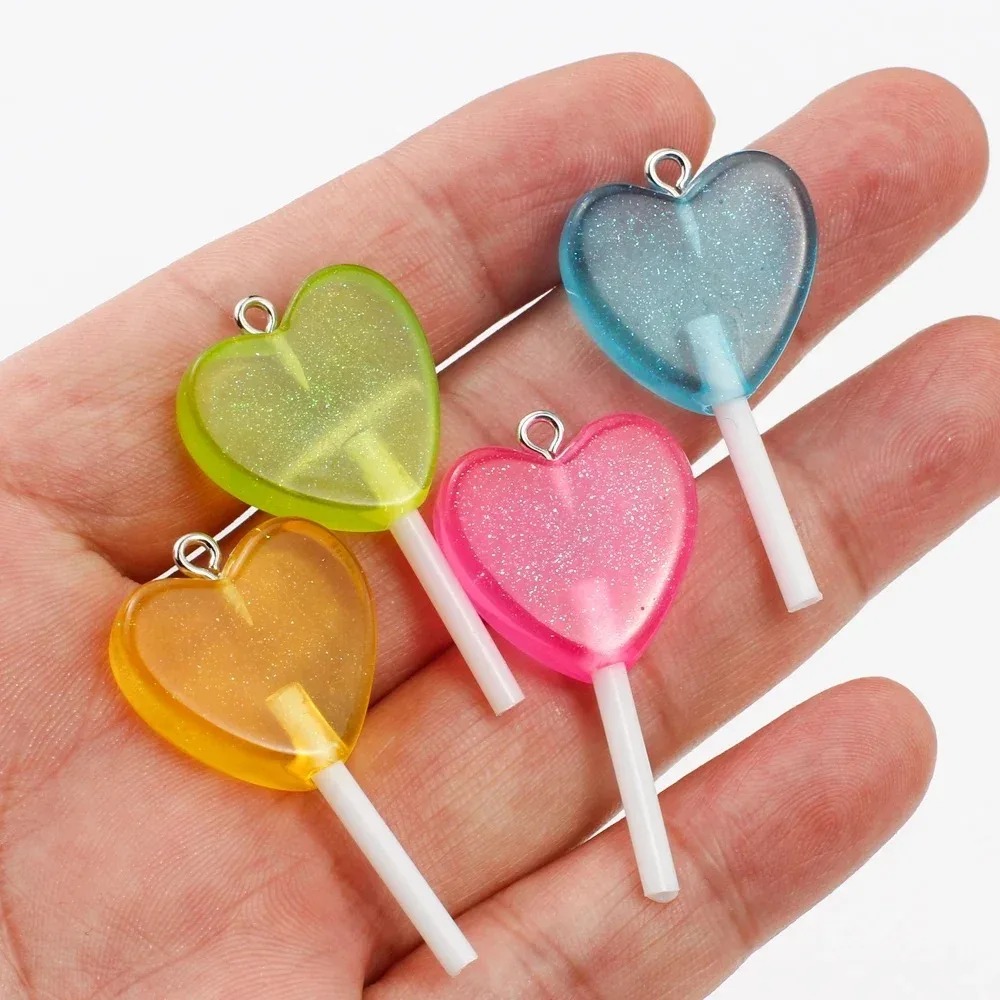 10Pcs Kawaii Sparkly Heart Lol - đánh giá và giá Resin Art Materials Kit